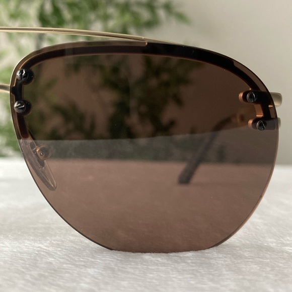 Bvlgari Aviators/Pilot Sunglasses (BV5052, Gold/Brown) - Picture 11 of 16